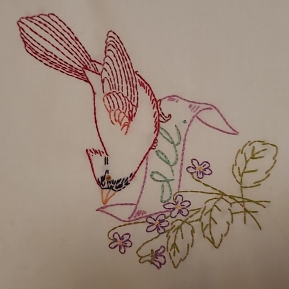 Vintage Hand Stitched Illinois State Bird & Flower - Picture 10 of 16